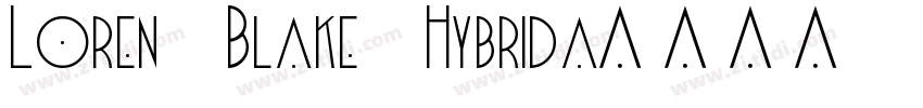 Loren Blake Hybrida字体转换